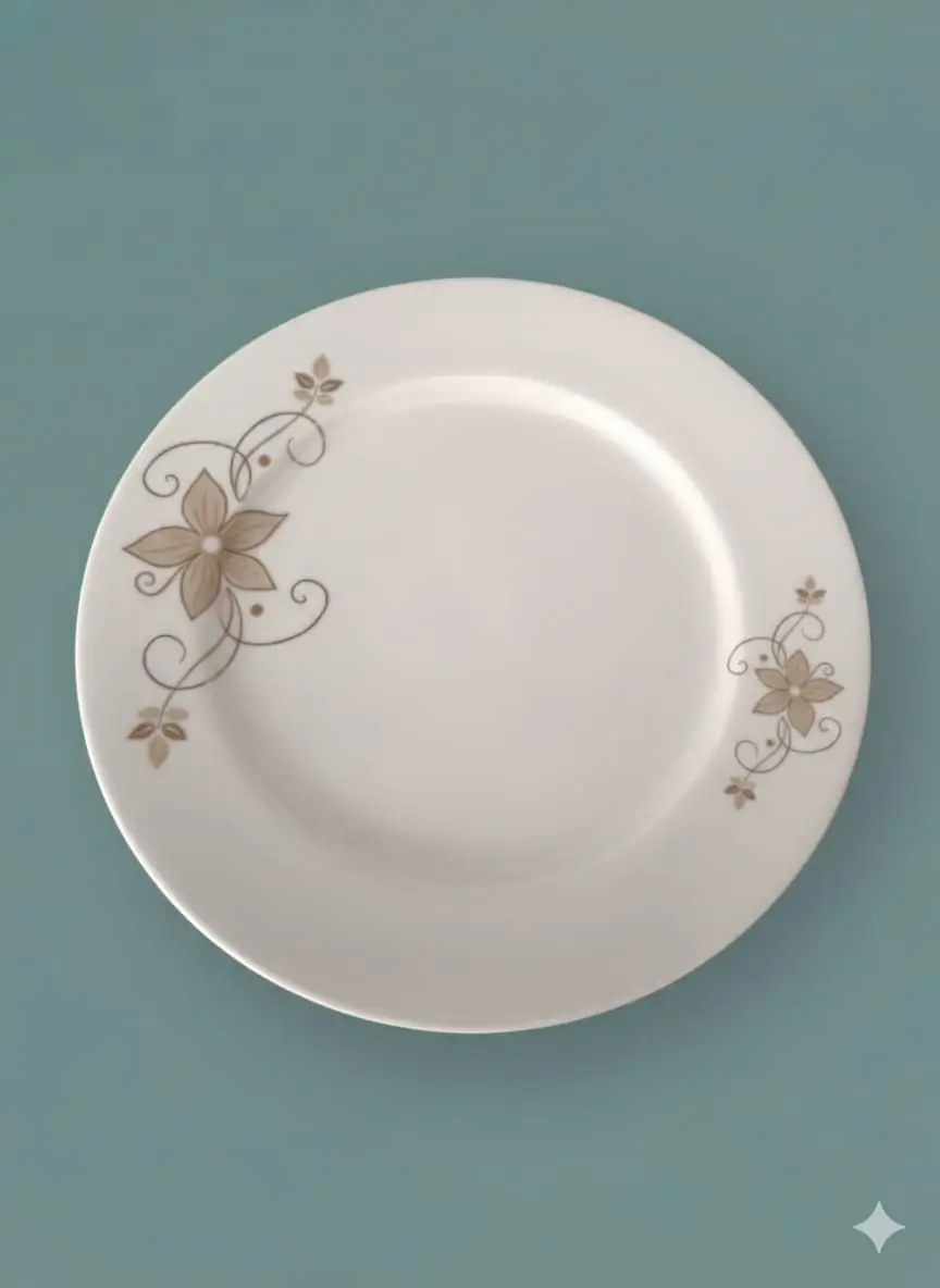 Signature flower print Ceramics Biryani plate