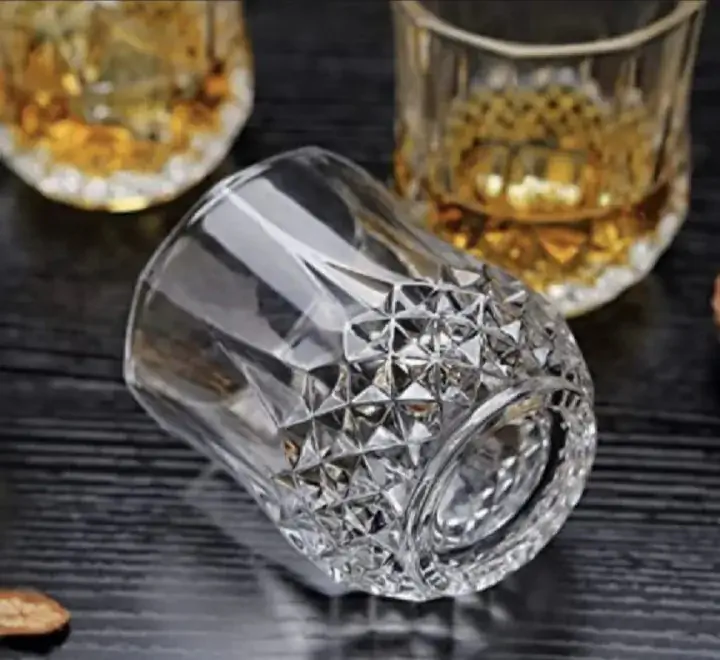Transparent Diamond Design Coke Glass. - Image 2