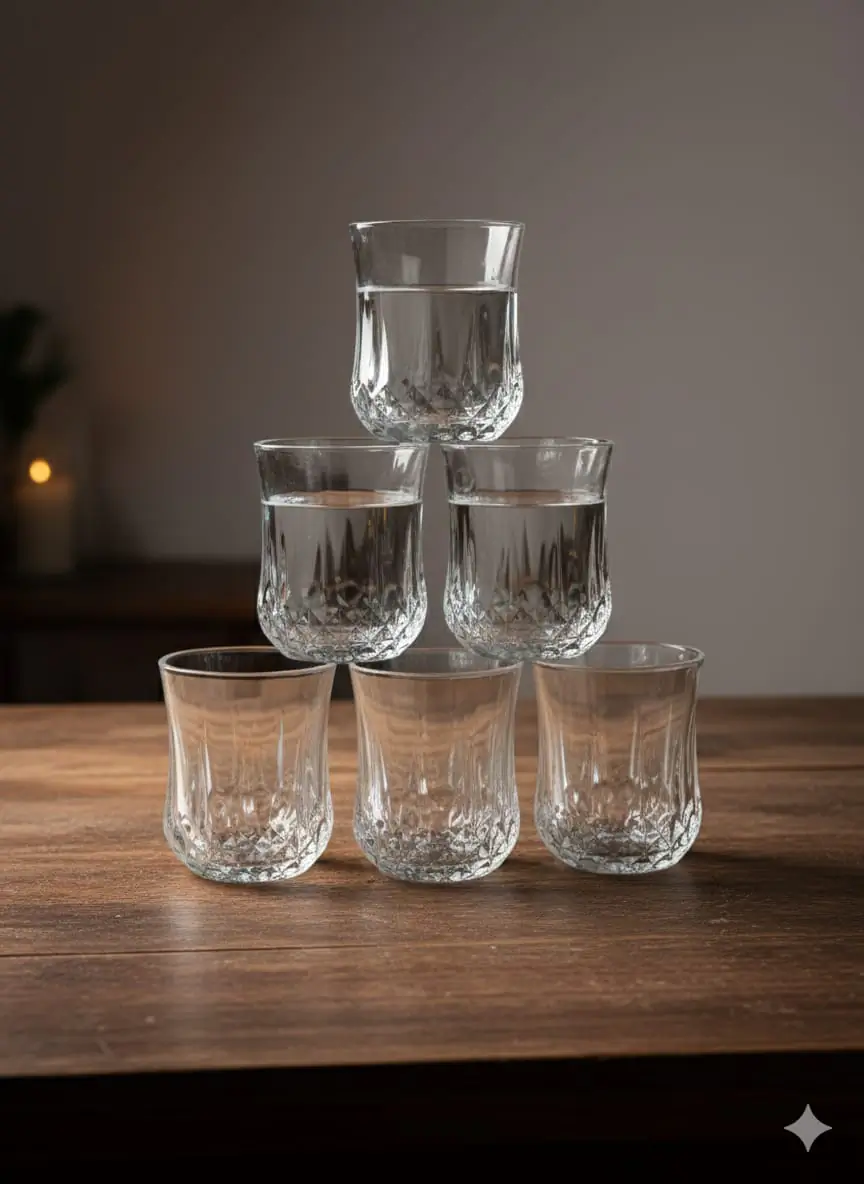 Transparent Diamond Design Coke Glass. - Image 4