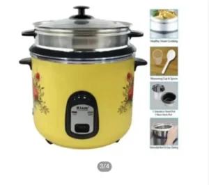 Kiam Rice Cooker Full Body 1.8 Ltr -(SS & Non Stick Pot)- SFB-5702