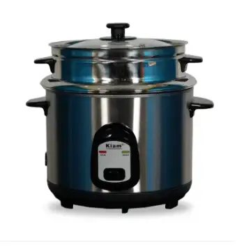 Kiam 2.8L Rice Cooker (Stainless Steel with Glass lid). - Image 2