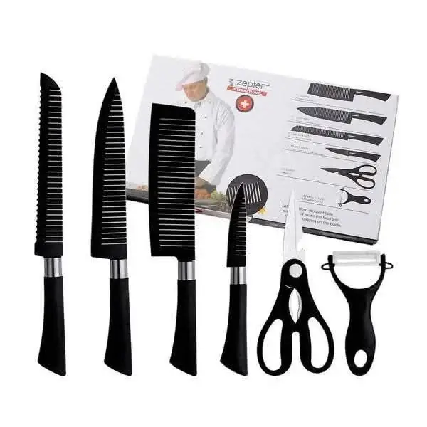 Zepter International 6pcs Non-Stick Coating Kitchen Knife Set – আপনার পরিবারের রান্নাঘরের স্মার্ট সমাধান!