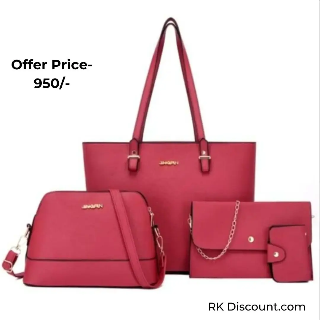 Stylish and Premium PU Leather Waterproof Bag Set – Best Choice for Women. - Image 4