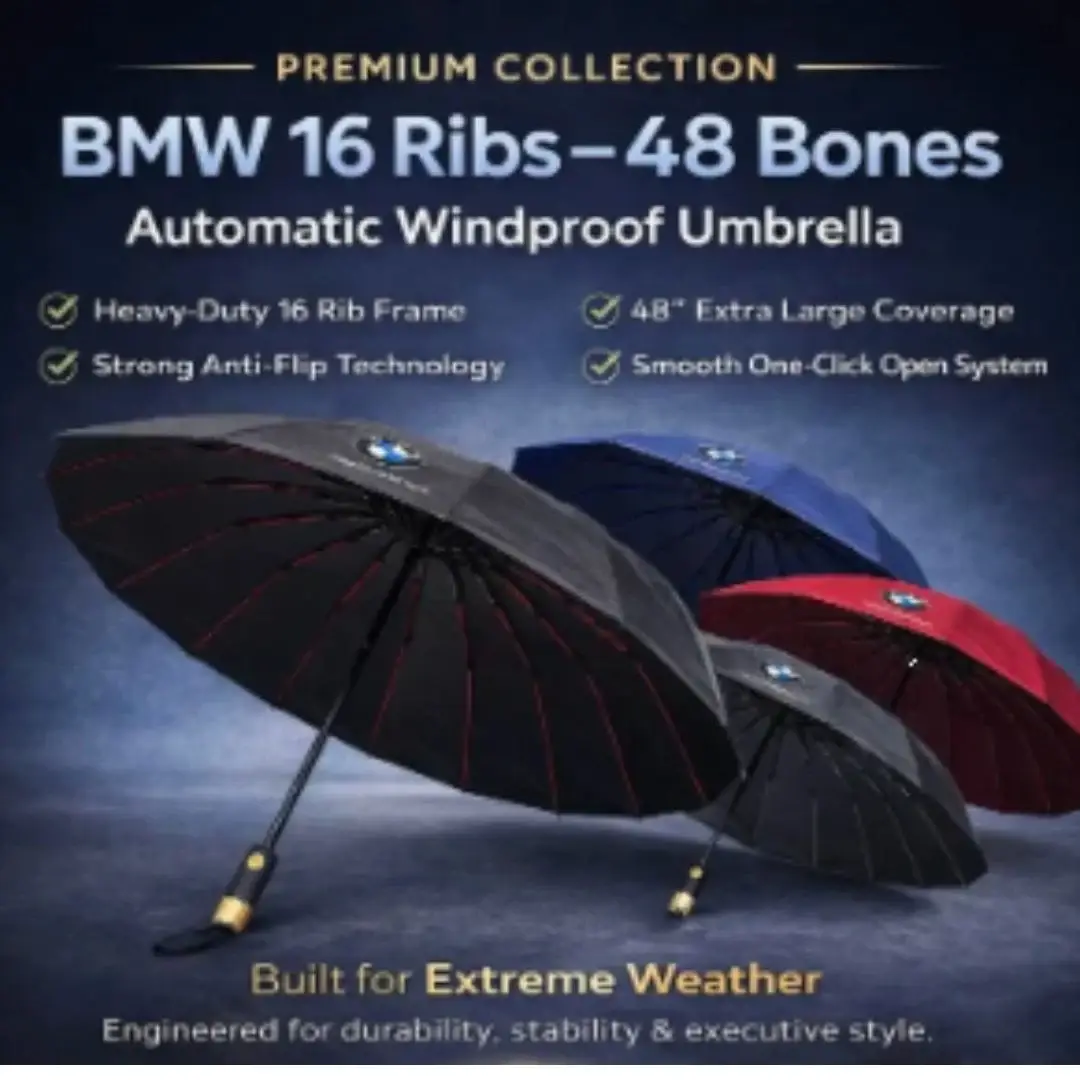 ১৬ রিবস প্রিমিয়াম অটোমেটিক ছাতা – এক ধাপ এগিয়ে সুরক্ষা!